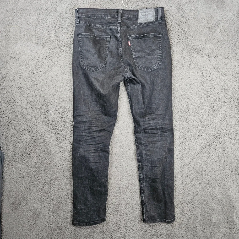 Levis 511 Slim Fit‎ Black Wash Stretch Denim Mens Jeans 34x32